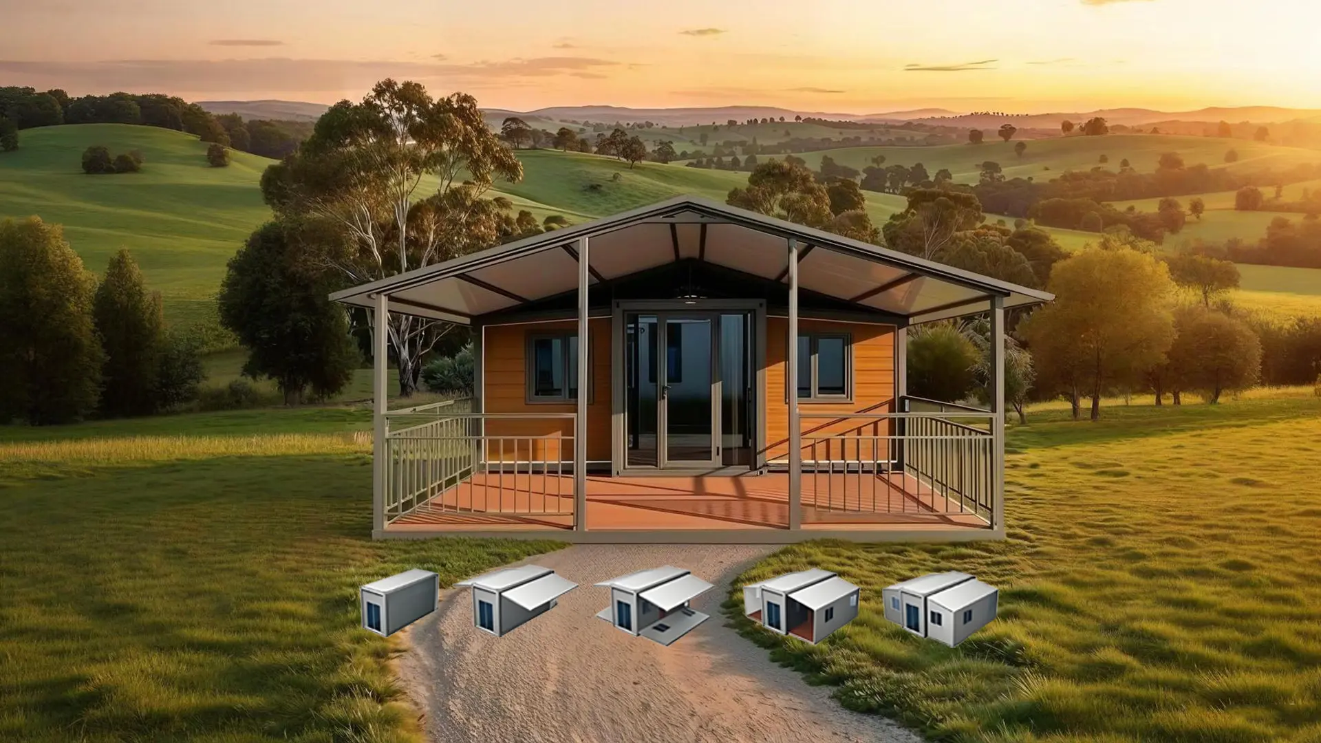 Rumah Kontainer Premium yang Dapat Diperluas dengan Dapur &amp; Kamar Mandi Pra-instal