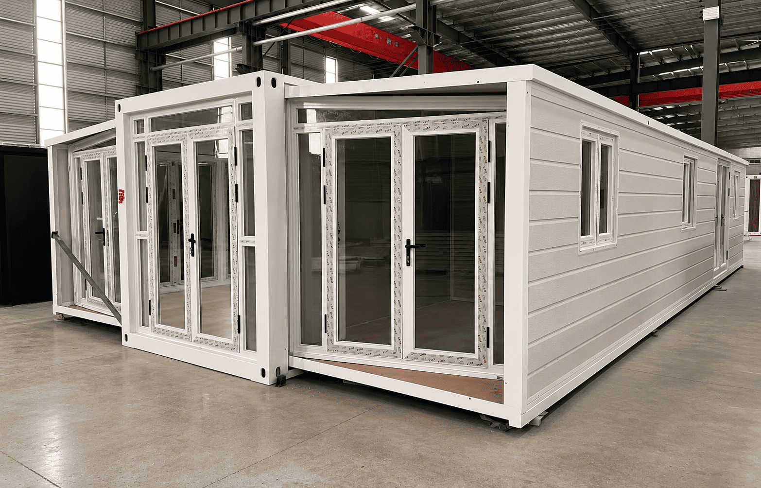 Rumah Kontainer Casa Box 40ft yang Dapat Diperluas | Showroom Komersial Cerah
