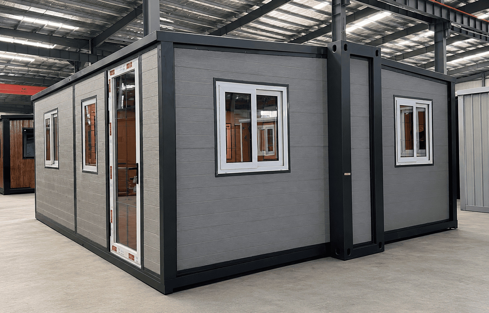 Casa Box 20ft F700 Rumah Kontainer yang Dapat Diperluas | Pod Kantor Abu-abu Kontemporer
