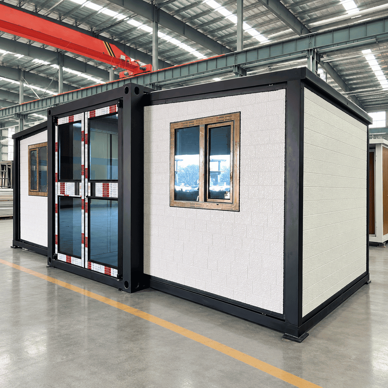 Casa Box 10ft Rumah Kontainer yang Dapat Diperluas | Tekstur Bata Premium