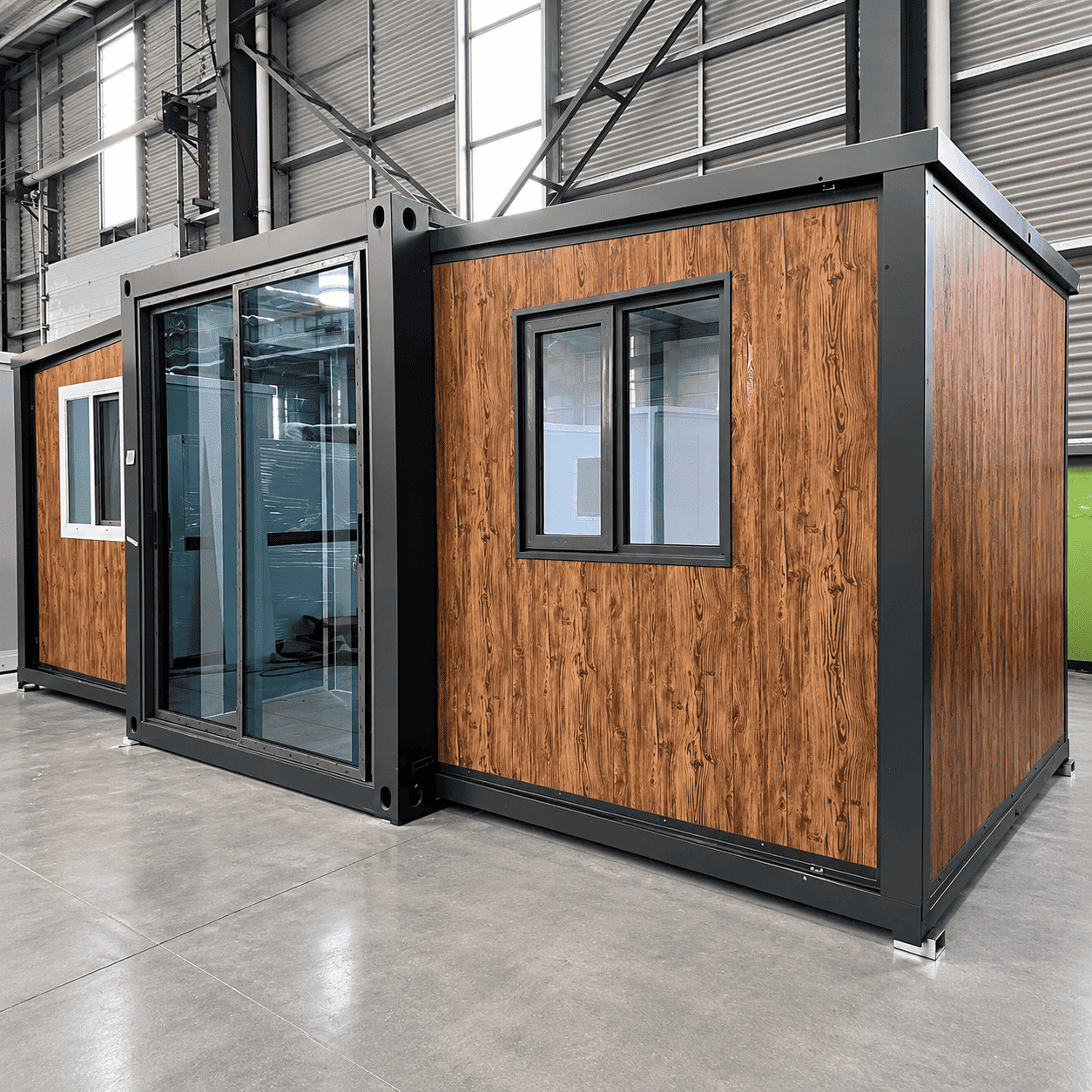 Casa Box 10ft Rumah Kontainer yang Dapat Diperluas | Kabin Pintu Geser Kayu