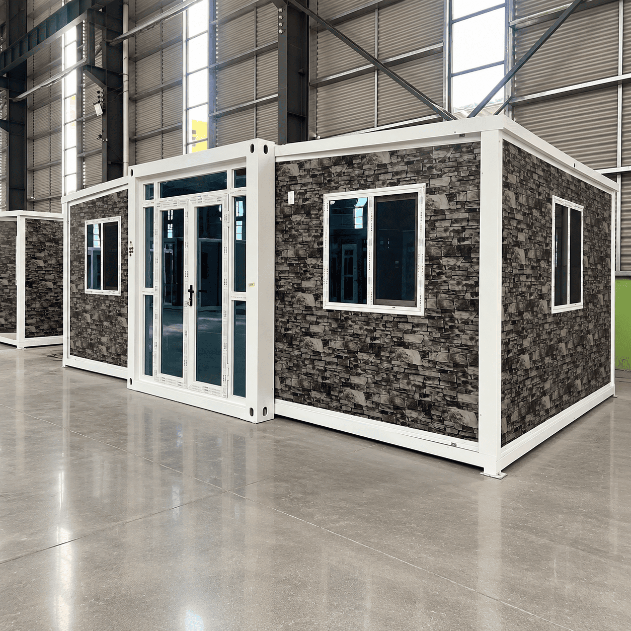 Casa Box 10ft Rumah Kontainer yang Dapat Diperluas | Kabin Tekstur Batu